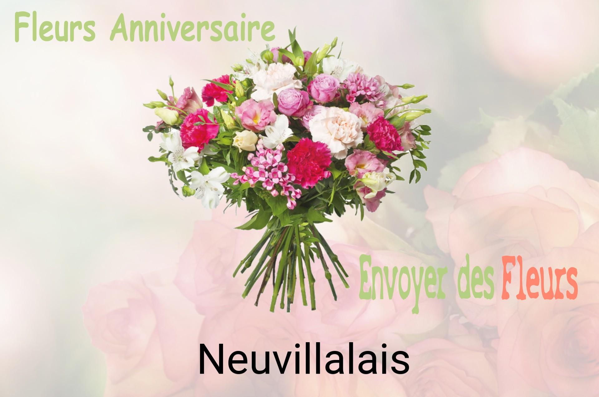 Bouquet de fleurs d’anniversaire livré à Neuvillalais