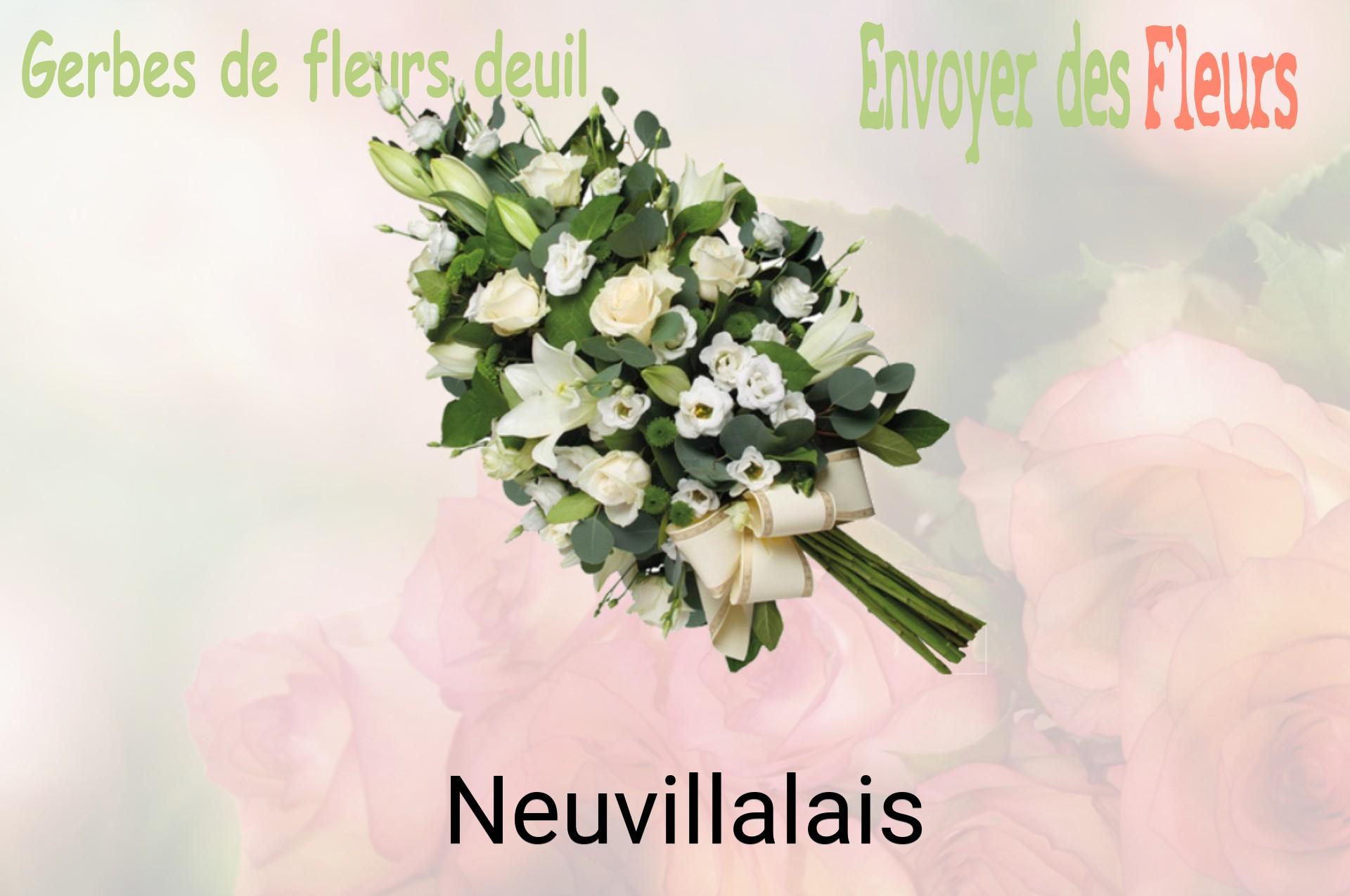 Gerbe de fleurs de deuil livrée à Neuvillalais